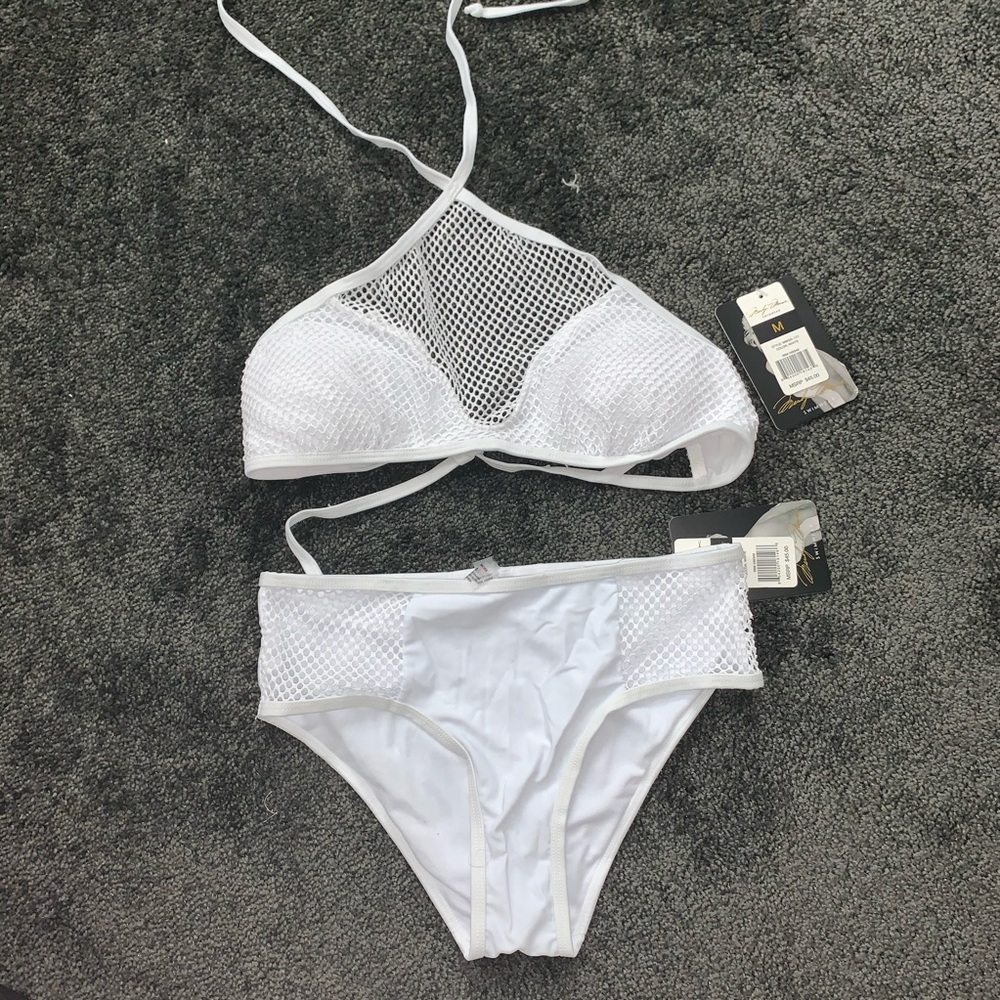 Marilyn Monroe White Mesh Bathing Suit
